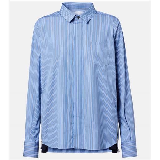 Sacai camicia in popeline di cotone a righe