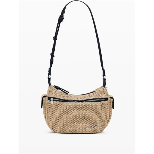 Desigual borsa logo in vimini