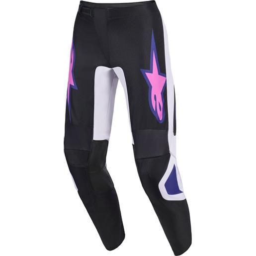 Alpinestars pantaloni da motocross Alpinestars fluid grid nero-grigio chiaro-viola dimensione: 28, 28