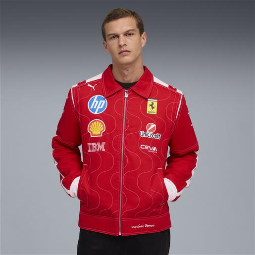 PUMA giacca da corsa scuderia ferrari hp team monza da uomo, abbigliamento, rosso, xl