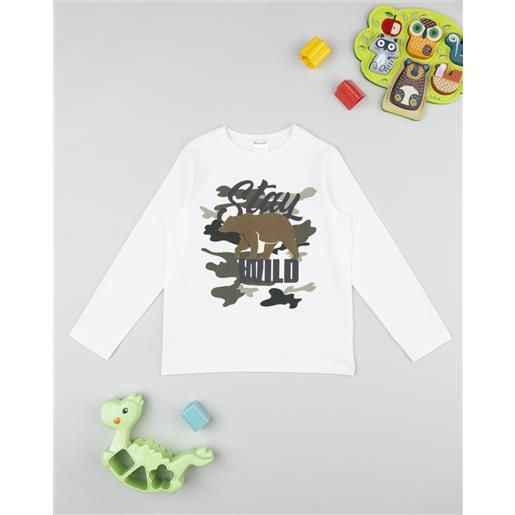 Prénatal t-shirt bambino panna stampa
