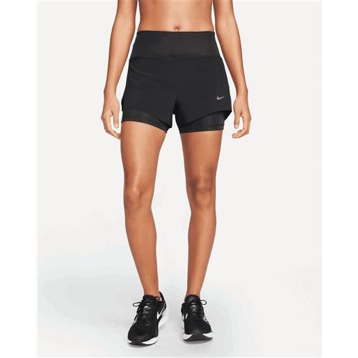 Nike swift dri fit mr 3in 2in w - short running - donna - nero