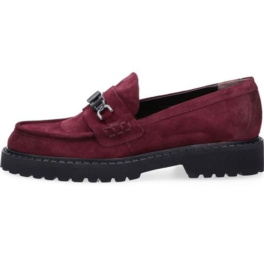 Faire mocassini in pelle scamosciata con tacco 3cm