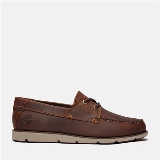 Timberland - scarpa stringata grafton bay da uomo in marrone, uomo, marrone, taglia: 40