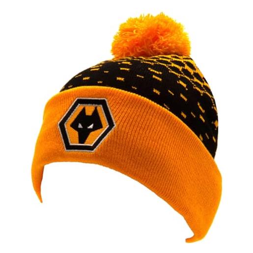 FOCO wolverhampton wanderers wolves fc - berretto da sci lavorato a maglia, colore: nero, nero , etichettalia unica