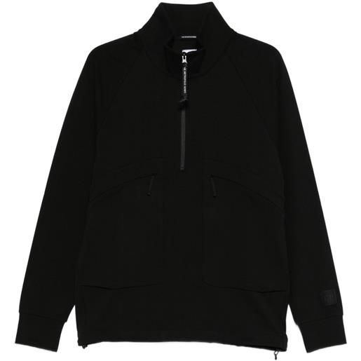C.P. Company felpa con mezza zip - nero