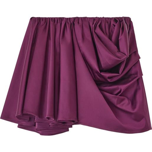 GANNI minigonna drappeggiata - viola