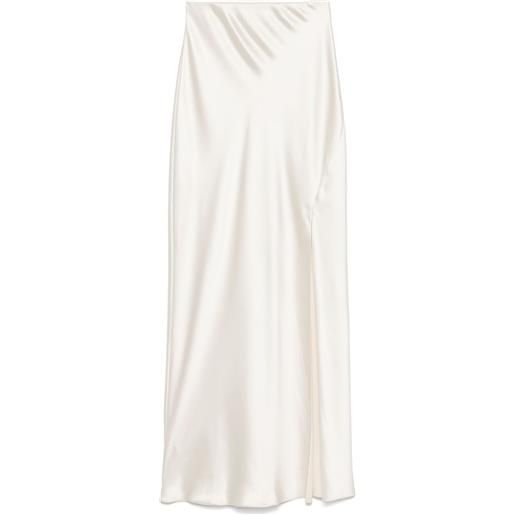 Patrizia Pepe gonna lunga con finitura satinata - bianco