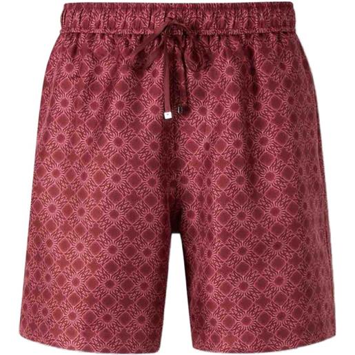 AMIRI shorts a fiori con coulisse - rosso