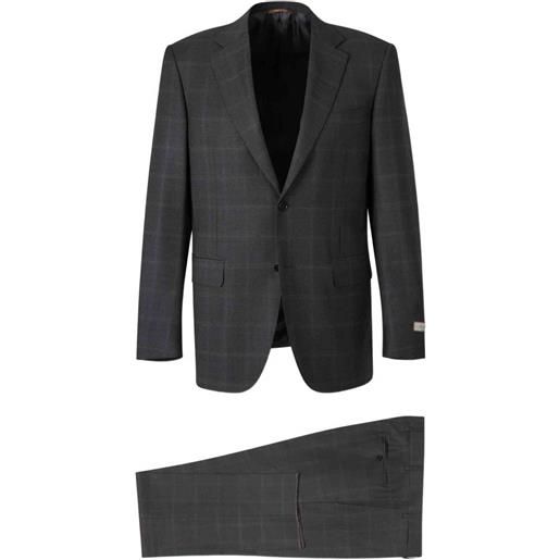 Canali completo monopetto a quadri - grigio