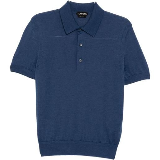 TOM FORD polo in maglia - blu