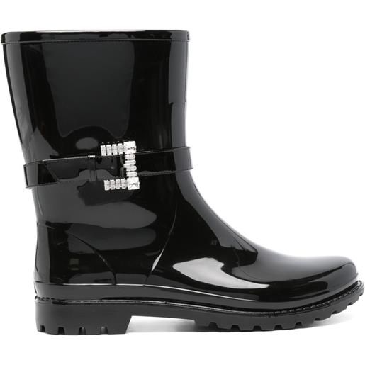 Sergio Rossi stivaletti con cristalli - nero