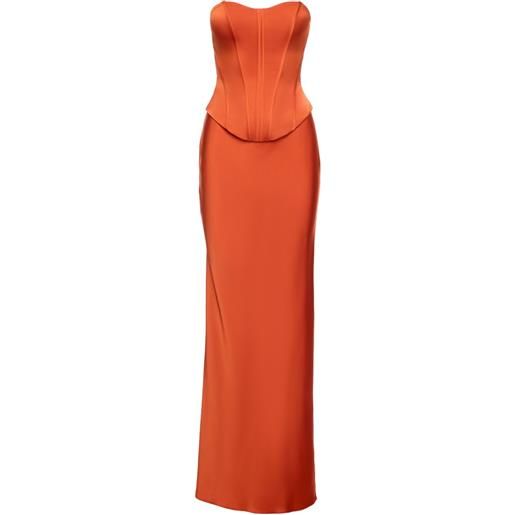 V:PM ATELIER abito lungo sophia con corsetto - arancione