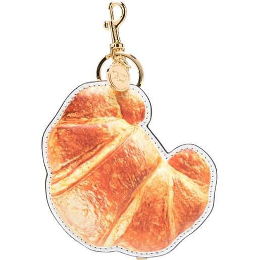 Moschino portachiavi con stampa - giallo