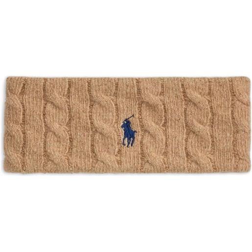 Polo Ralph Lauren fascia in maglia a trecce - toni neutri