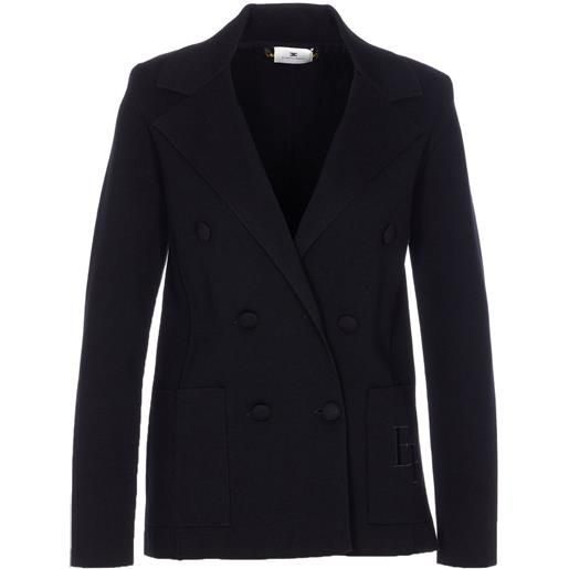 Elisabetta Franchi cardigan doppiopetto con ricamo - nero