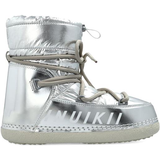 Inuikii stivali da neve mountain metallizzati con trapuntatura - argento