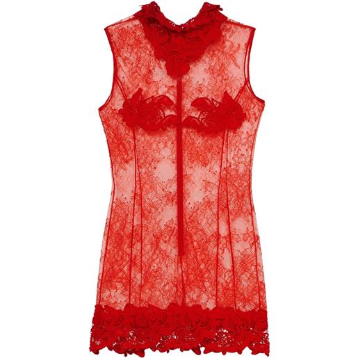 Blumarine lace mini dress - rosso