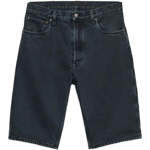 Prada shorts denim in cotone sovratinto - nero