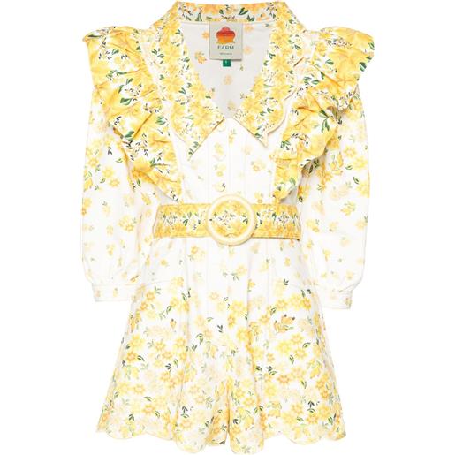 FARM Rio tuta corta azaleia a fiori - giallo
