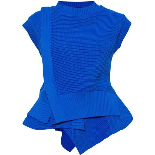 sacai top smanicato - blu