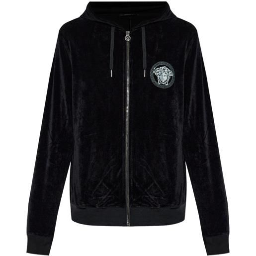 Versace felpa con decorazione medusa - nero