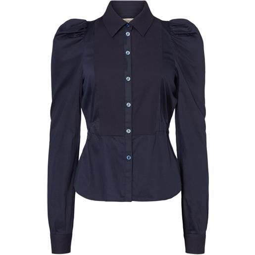 Temperley London camicia con maniche a palloncino - blu