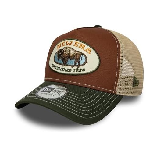 New Era cappello da baseball 9forty trucker animal patch trucker per adulti, verde scuro