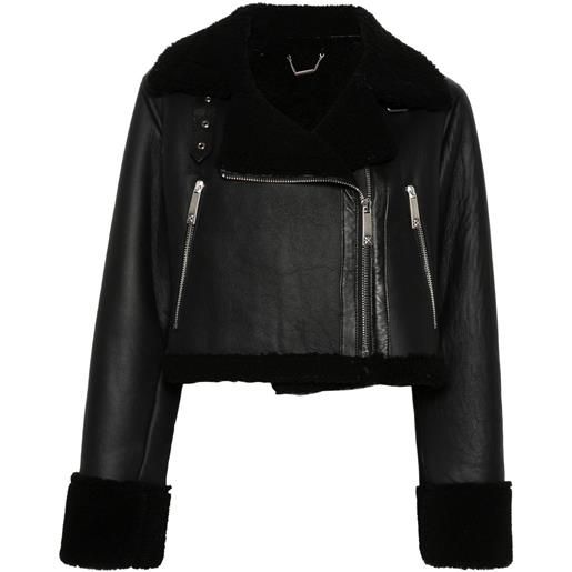 John Richmond giacca in shearling - nero