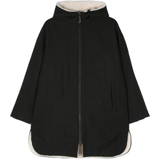 Yves Salomon cappotto in shearling reversibile - nero