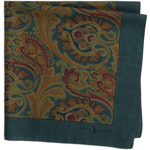 Polo Ralph Lauren fazzoletto da taschino con stampa paisley - verde