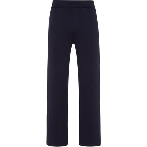 Billionaire pantaloni sportivi con logo ricamato - blu