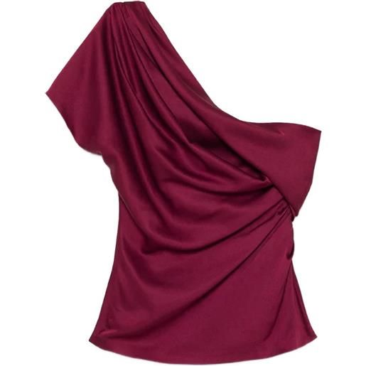 Simkhai blusa monospalla drappeggiata - rosso