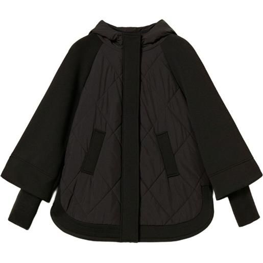 TWINSET piumino trapuntato con cappuccio - nero