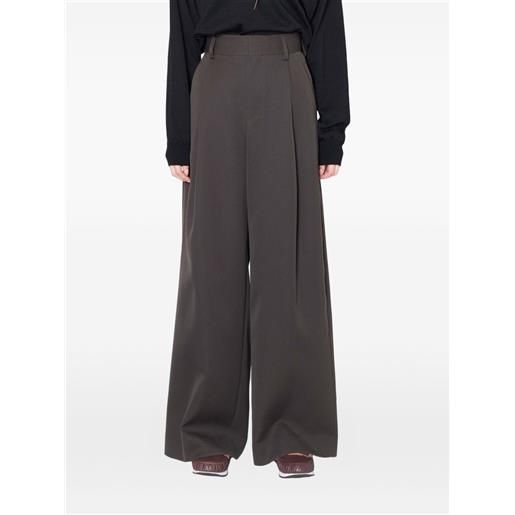 Kolor pantaloni a palazzo con pieghe - grigio