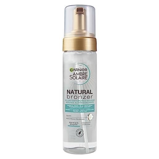 Garnier mousse autoabbronzante nutriente per un'abbronzatura naturale e antimacchia, 1 x 200 ml. 