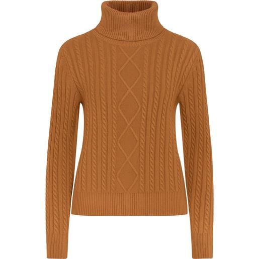 Fracomina  maglia regular in lana e cashmere con punto treccia