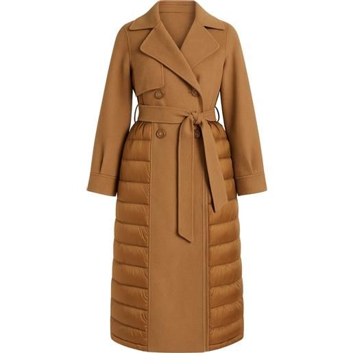 TWINSET cappotto doppiopetto con inserti trapuntati