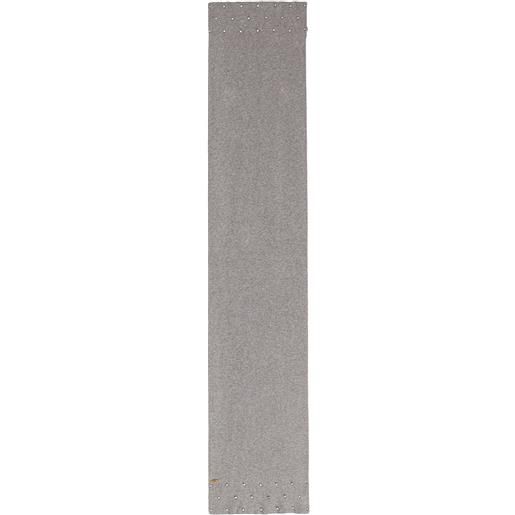 Twinset milano  sciarpa in maglia grigia con borchie