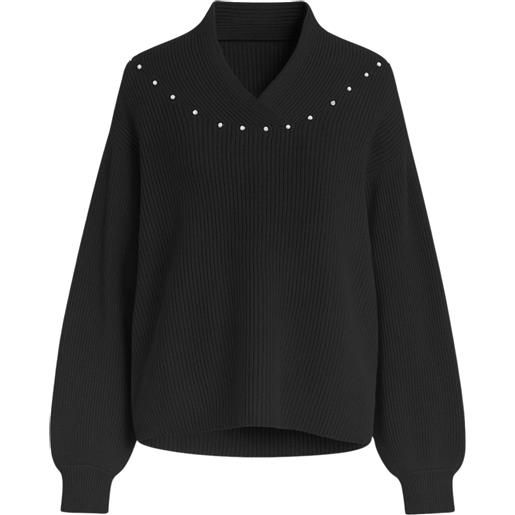 TWINSET maglia in maglia grossa con dettagli gioiello