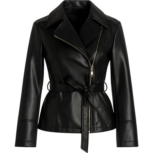 TWINSET giacca chiodo in similpelle con cintura