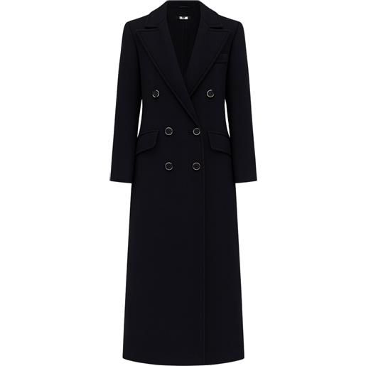 TWINSET cappotto doppiopetto lungo nero