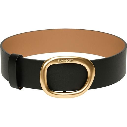 Twinset  cintura bicolore con fibbia oro