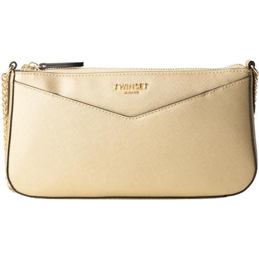 TWINSET mini bag con catena effetto saffiano