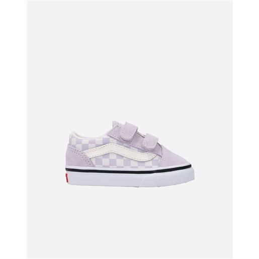 Vans old skool v color theory checkerboard jr - scarpe sneakers - lilla
