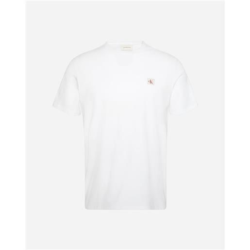 Calvin Klein Jeans badge m - t-shirt - uomo - bianco