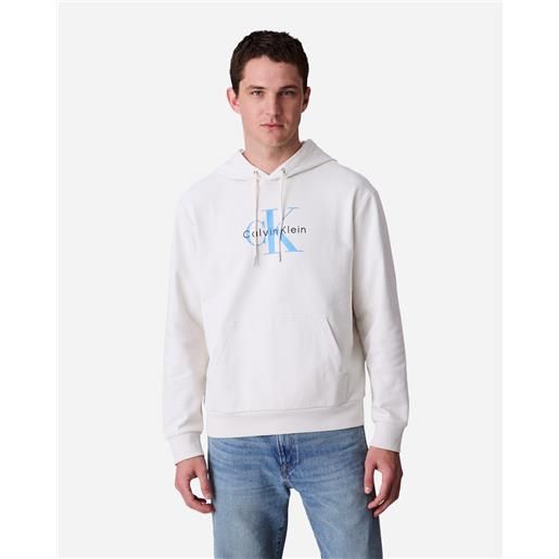 Calvin Klein Jeans monologo m - felpa - uomo - bianco