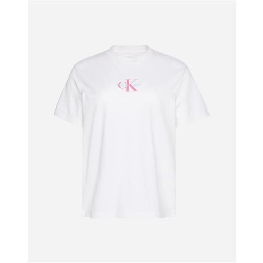 Calvin Klein Jeans logo glitter w - t-shirt - donna - bianco