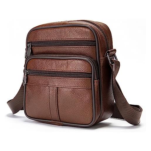 WNHTFAC custodia per cellulare con tracolla pelle uomo, porta telefono e portafoglio tracolla pelle, borse a spalla borsetta tracolla pelle borse messenger borsa a mano per campeggio viaggio sport all'aperto