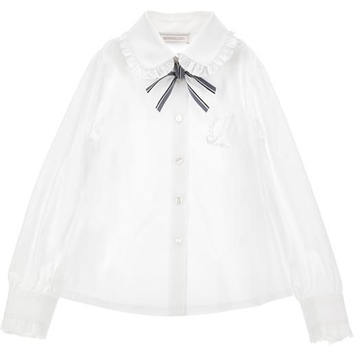 Monnalisa camicia popeline fiocco